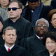 Members of the U.S. Supreme Court after President Barack Obama’s second inauguration Jan. 21, 2013, in Washington, D.C., including (clockwise from second row, left) Justices Anthony Kennedy, Samuel Alito, Elena Kagan, Clarence Thomas, Sonia Sotomayor and Chief Justice John Roberts
SAUL LOEB/AFP/Getty Images
